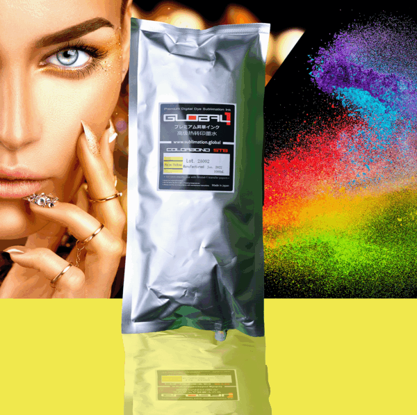 Global 1 Neon Yellow Ink - 1 Litre