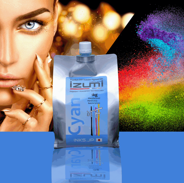 DTF Cyan 1kg Izumi DTF Cyan Ink - 1 Litre