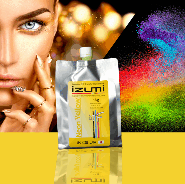 DTF Neon Yellow 1kg Izumi DTF Neon Yellow Ink - 1 Litre